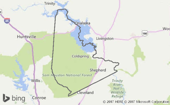 San Jacinto County Map