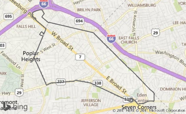 Falls church city map