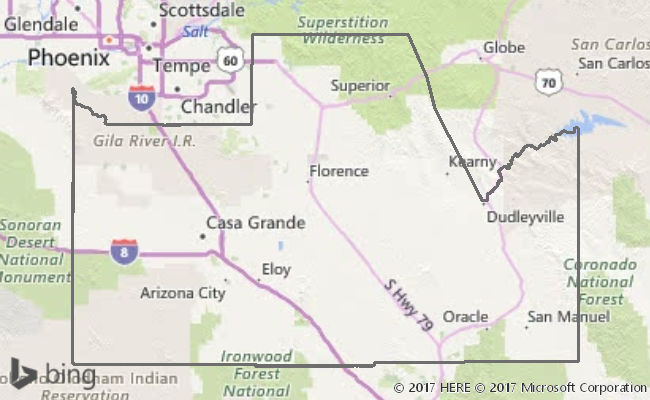 Map Of Arizona Cities And Counties