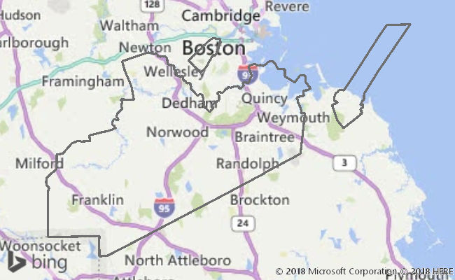 Map Of Norfolk County Ma Maping Resources