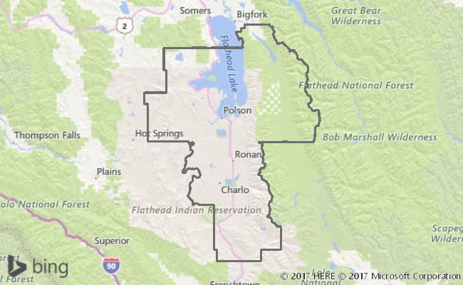 Lake county montana map