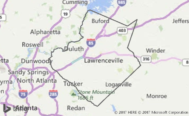 Gwinnett County Map Of Cities